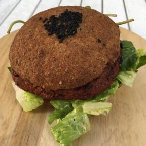 Gluten-free burger from Seed & Salt